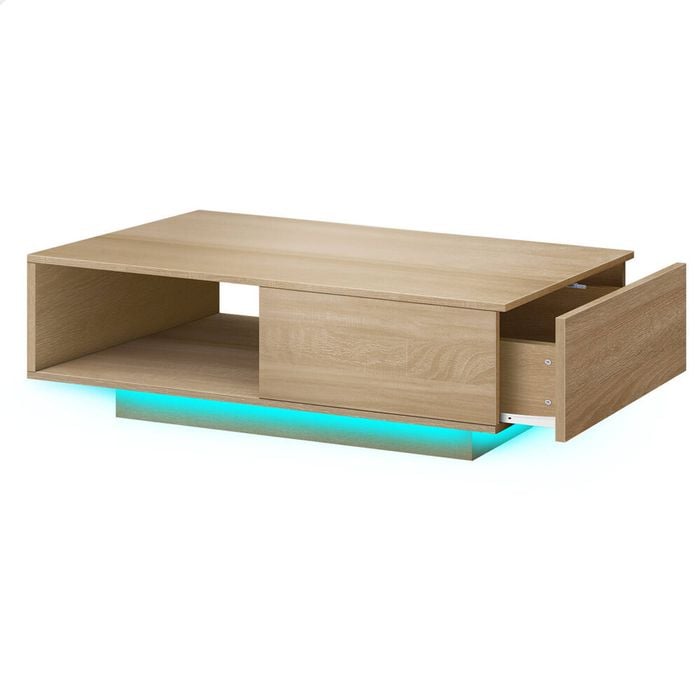 ALFORDSON Coffee Table LED Oak