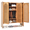 Bamboo Shoe Cabinet Multi-Tier Freestanding Shoe Storage Rack Hold Up to 20 Pairs