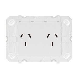 HPM ARTEOR Double Powerpoint With Autoswitch - No Coverplate - White