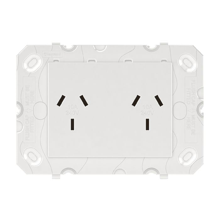 HPM ARTEOR Double Powerpoint With Autoswitch - No Coverplate - White