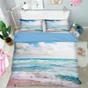 3D Blue Sky Clouds Sea Wave Beach Quilt Cover Set Bedding Set Pillowcases 77