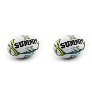 2PK Summit Global Evolution Rugby Union Ball 2.0 Size 5 - White