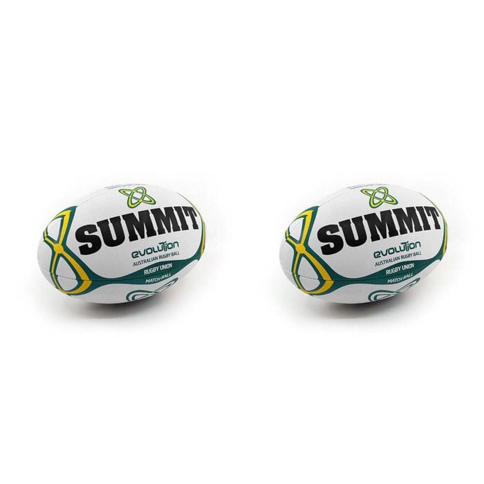 2PK Summit Global Evolution Rugby Union Ball 2.0 Size 5 - White