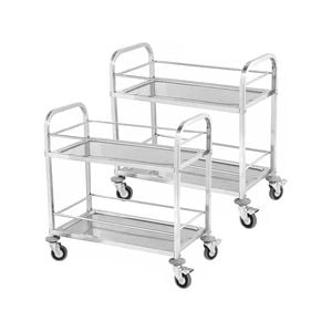 SOGA 2X 2 Tier 85x45x90cm Stainless Steel Food Cart – Medium
