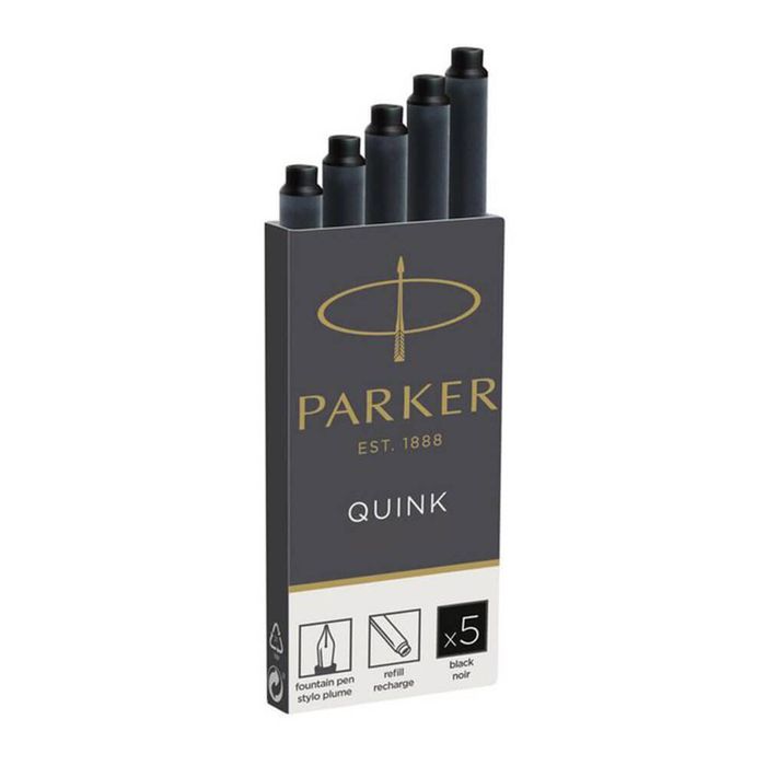 Parker Permanent Ink Cartridge (5pk) (Black)