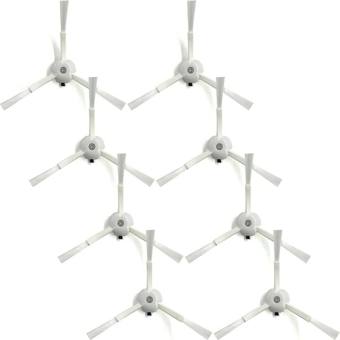 Hygieia 8 Side Brushes For Roborock S8, S7, S6, S5, Q5, Q7, Q8, Qrevo Series,  White