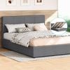 Alfordson Bed Frame King Gas Lift Storage Grey