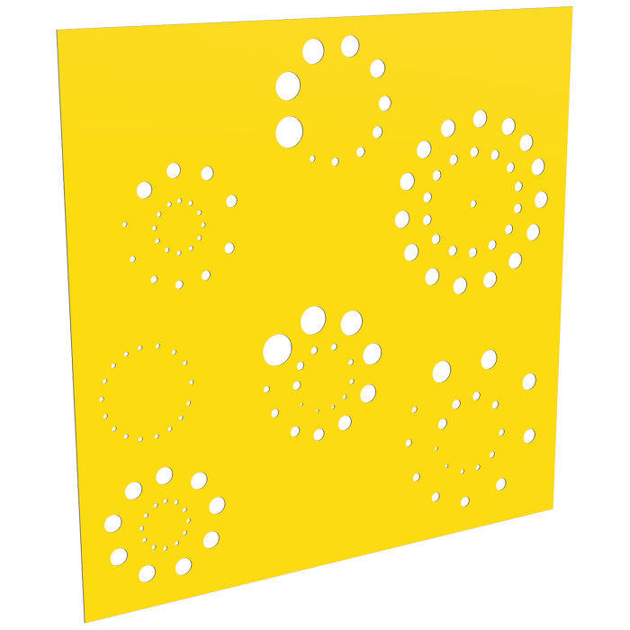ProtectorAl 300 - 1200 x 300 - 1200mm Light Yellow / Gloss White Fireworks Unframed Composite Deco Panel