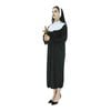 More Than Party Nun Costume Black Dress White Collar Adult Womens