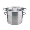 Vogue Aluminium Double Boiler Pan With Lid 280mm Commercial Kitchen Cookware