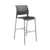 Olg Game Bar Stool Chrome Legs Charcoal Shell Slate Grey Upholstered Seat Only