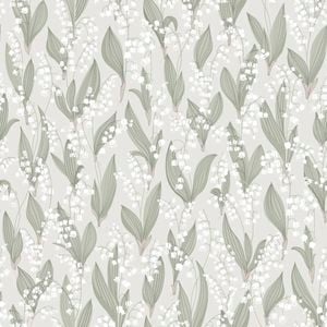 Wallpaper Trader Liljekonvalj Wallpaper Roll 10.05m X 53cm, Light Green