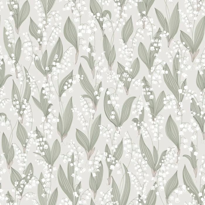 Wallpaper Trader Liljekonvalj Wallpaper Roll 10.05m X 53cm, Light Green