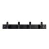 Adoored 4 Hook Black Knurled Deco Hook Rack