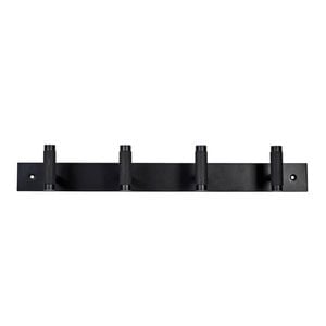 Adoored 4 Hook Black Knurled Deco Hook Rack