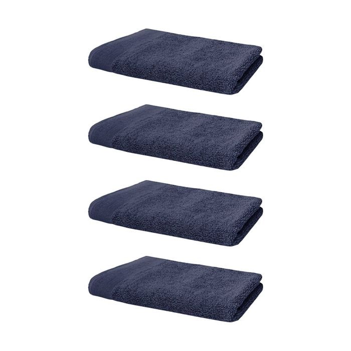 4PK Bambury Elvire 600gsm Soft Absorbent Cotton Hand Towel 40x60cm Blue