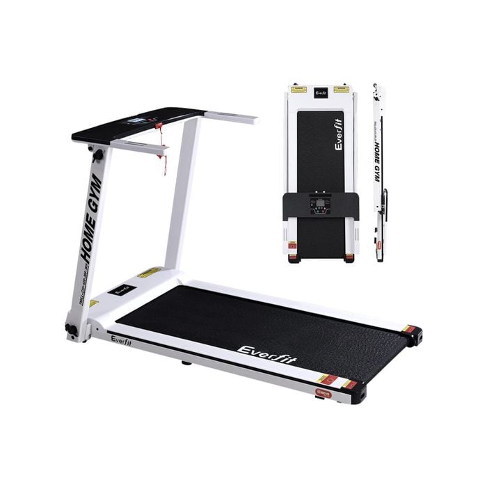 Everfit Treadmill Electric Home Gym Fitness Exercise Fully Foldable 420mm White