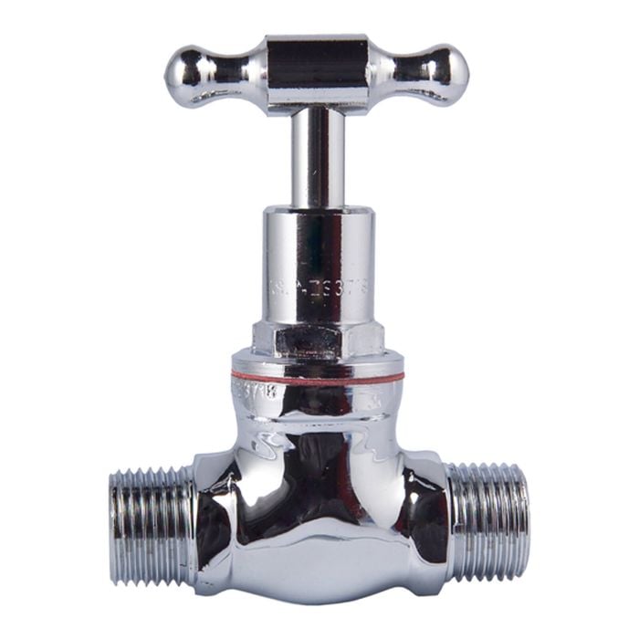 Kinetic 15mm Chrome Male T Head Stop Cock