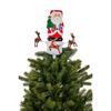 Christabelle Christmas Tree Topper Santa with Movement Images Lights Snow & Music