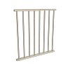 ProtectorAl 0350 - 900mm W x 950mm H Paperbark Aluminium Flat Top Round Picket Balustrade Panel