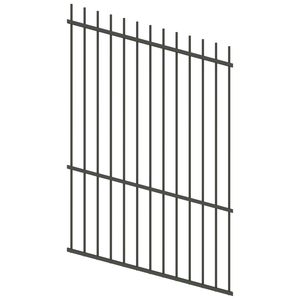 ProtectorAl 0350-1200mm x 1800mm Woodland Grey Picket Top Pool Fence Panel Raked Up to 15º