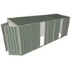 Build-a-Shed 1.5 x 5.2 x 2m Dual Single Sliding Side Door Skillion Shed - Green