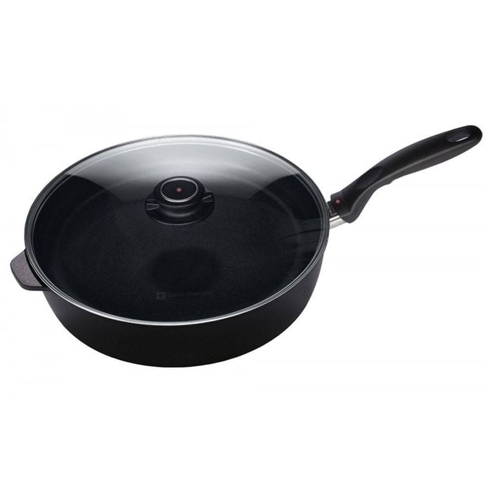 Xd Induction Deep Saute Pan With Glass Lid 28x7.5cm Swiss Diamond