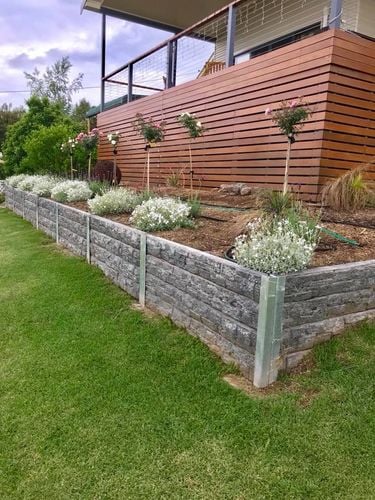 Garden bed in a garden