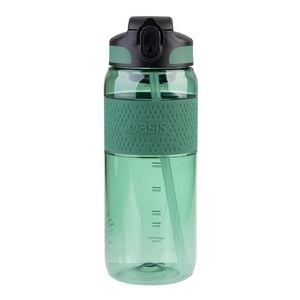 Oasis Tritan Sports Bottle with Sipper and Straw 800ml - Forest Green