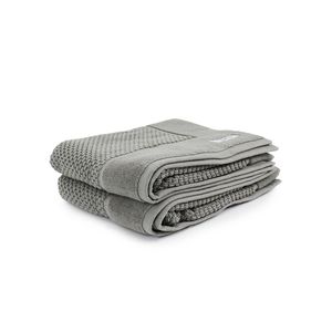 2pc Onkaparinga 60x90cm Cotton Avalon Premium Bath Mats Set 850GSM Warm Silver