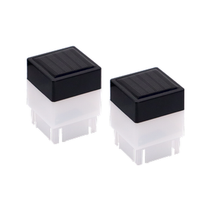 ProtectorAl 50 x 50mm Coloured Solar Fence Lights - 2 Pack