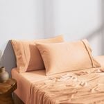 Dreamaker Superfine Washed Microfibre Standard Pillowcase Twin Pack Peach