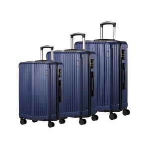 Mazam 3PCS Luggage Suitcase Trolley Set Travel TSA Lock Storage ABS Case Navy