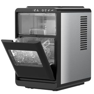 Advwin Crescent Ice Maker, 12KG/Day Countertop Ice Machine with Adjustable Ice Thickness, 15-Min Cycle Ice Maker