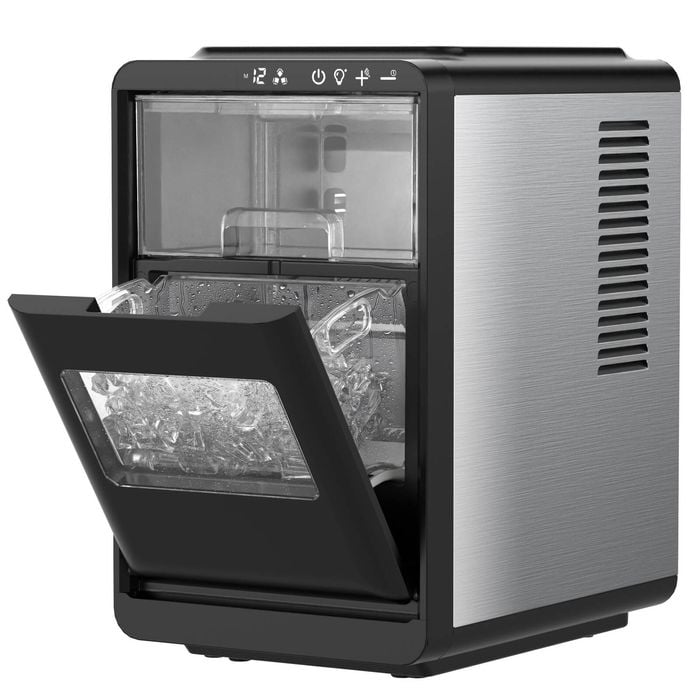 Advwin Crescent Ice Maker, 12KG/Day Countertop Ice Machine with Adjustable Ice Thickness, 15-Min Cycle Ice Maker