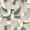 Grandeco 53cm x 10.05m Grey & Beige Geometric Wallpaper