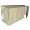 Build-a-Shed 1.5 x 4.5 x 2m Sliding Door Tunnel Shed with Side Door - Cream