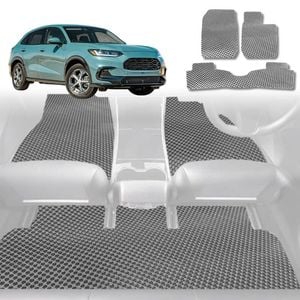 6D Diamond Car Floor Mats for Honda HR-V (RV)2022-Current-Full Set-Grey-Outback GT