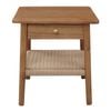 Kelly 1-Drawer Bedside Table (Almond)