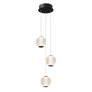 Vencha Langdon 3 Light LED Pendant - Black (3000K)
