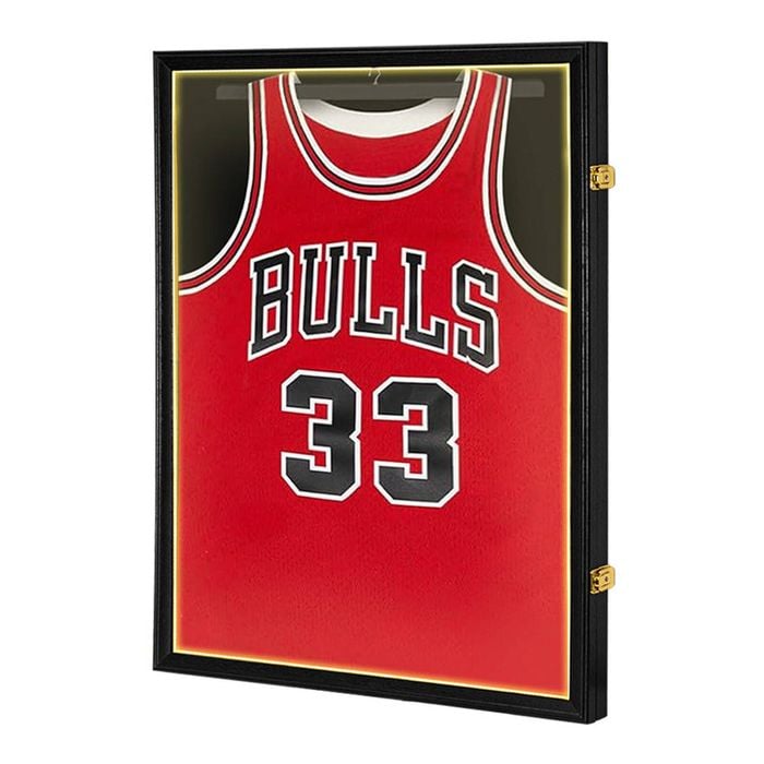 LED Jersey Display Frame with LED Light Sports Shirt Lockable Box