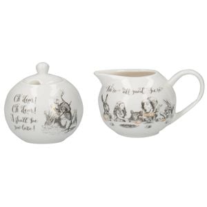 Mikasa X V&a Alice Wonderland Sugar Bowl & Creamer Jug