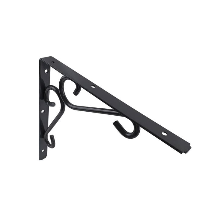 Carinya 300 x 300mm Dark Grey Heavy Duty Scroll Stayed Bracket
