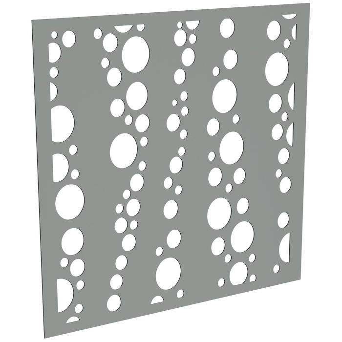 ProtectorAl 300-1200 x 300-1200mm Palladium Silver Bubbles Unframed Solid Aluminium Decorative Panel