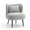 Modern Furniture SASHA 66x80cm Lounge Chair - Light Grey & Black