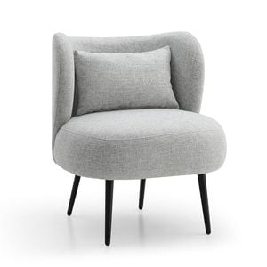 Modern Furniture SASHA 66x80cm Lounge Chair - Light Grey & Black