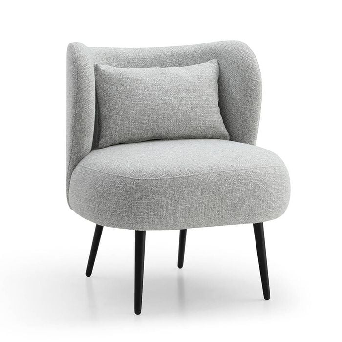 Modern Furniture SASHA 66x80cm Lounge Chair - Light Grey & Black