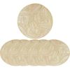 Catzon 6 Pcs Round Leaf Pvc Placemats Hollowed-out Party Gold