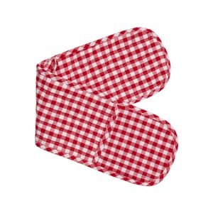 Gingham Double-Mitts Red