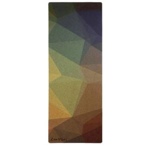 Zenvibes Travel 2mm Cork Yoga Mat - Polygon Abstract